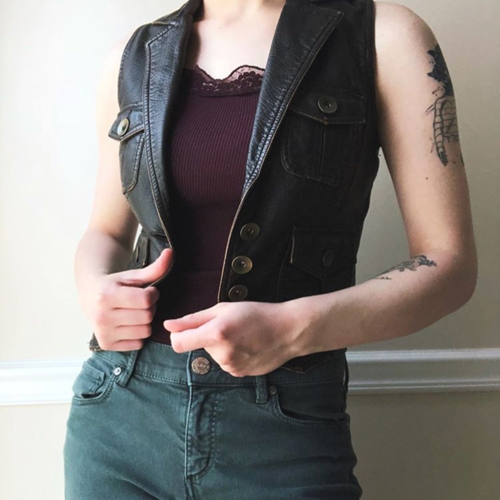 FINAL PRICE Faux leather vest